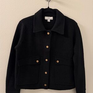 Magaschoni Black Snap-Front Jacket